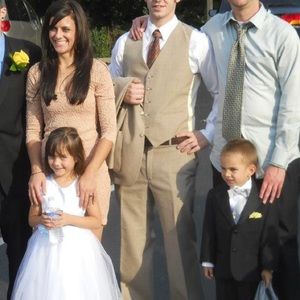 Vintage YSL Three Piece Yves Saint Laurent Tan 3 Piece Suit